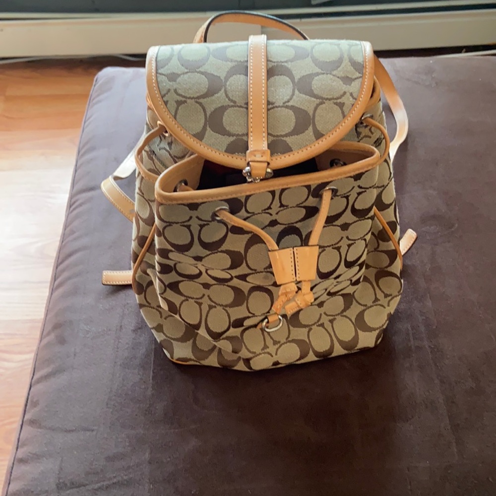 Coach Canvas Classic Drawstring Backpack